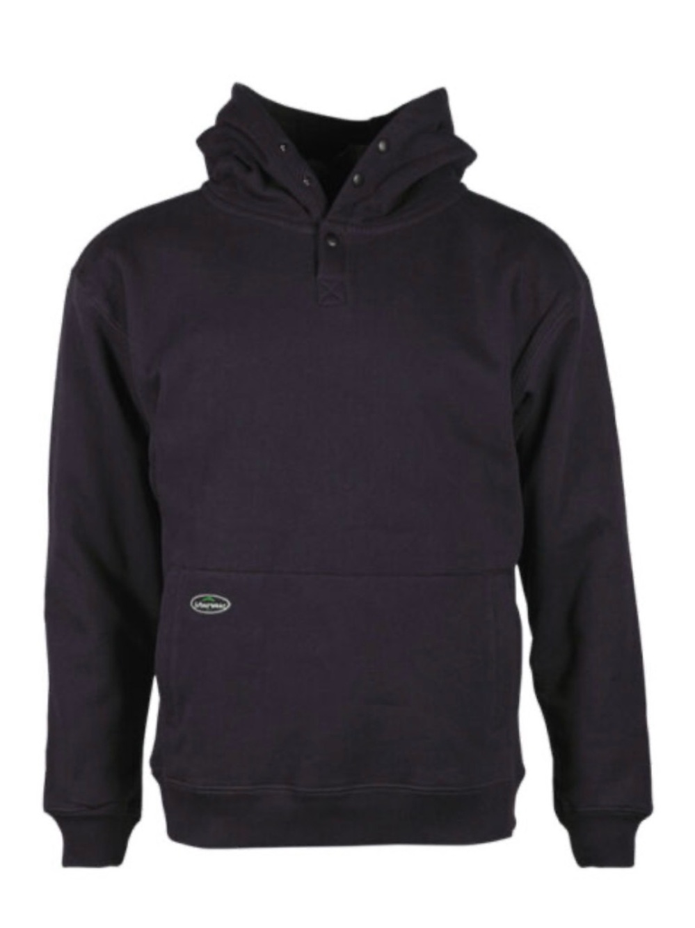 Men’s XL Navy Blue Arborwear Double Thick Hooded Sweatshirt With Snap Closure